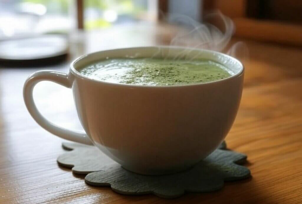 recette thé matcha lait d'amande